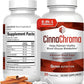 CinnaChroma Cinnamon Supplement – 30 Capsules – 10:1 Extract with Chromium, Vanadium, Selenium, Vitamin D3 & K2 – Natural Blood Sugar Support & Sugar Blocker – 1 Month Supply
