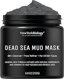 New York Biology Dead Sea Mud Mask for Face and Body | Spa Quality Pore Refiner for Oily Skin | Natural Skincare for Women & Men | Tighten Skin for A Healthier Complexion | 8.8 oz