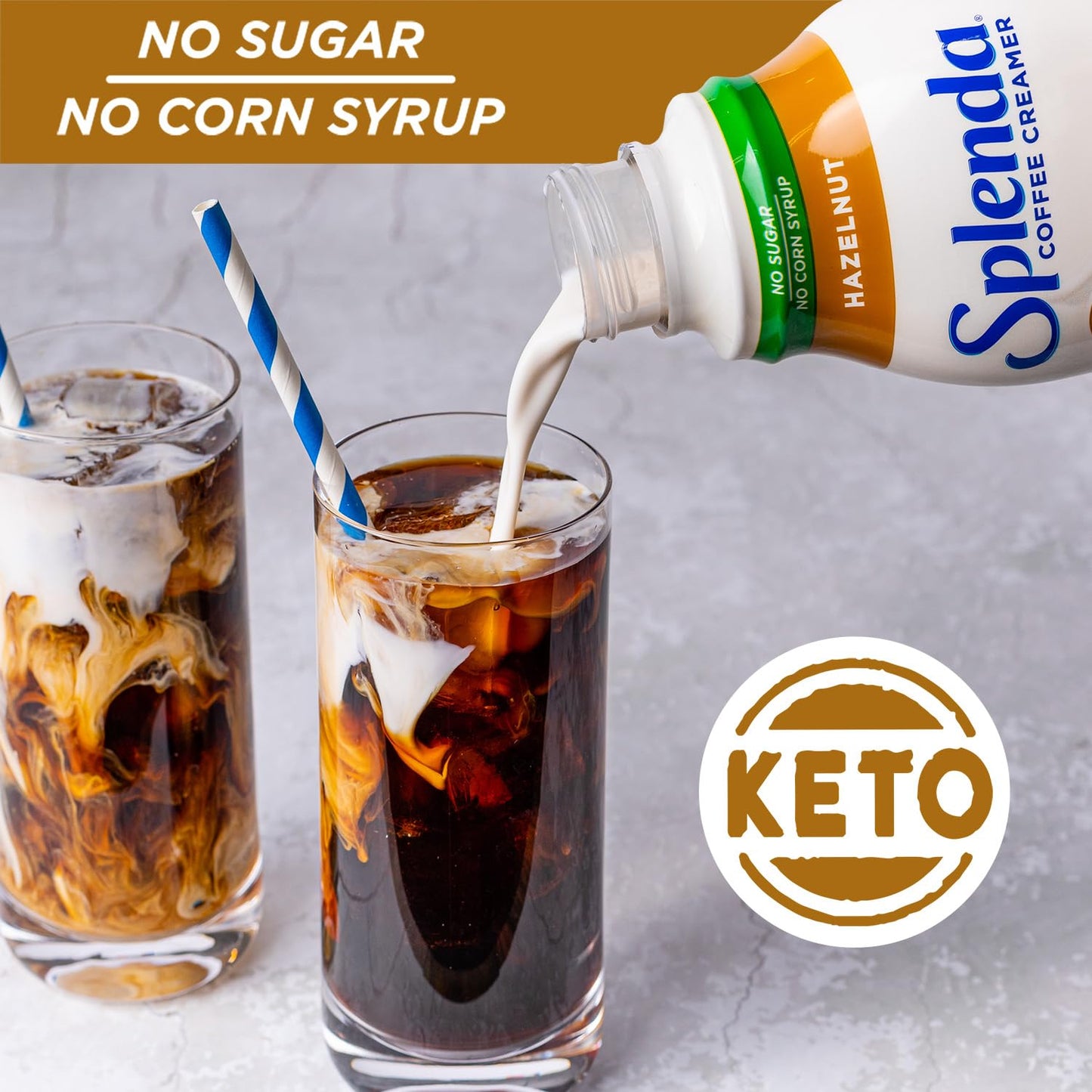 SPLENDA Sugar Free Hazelnut Coffee Creamer, 32 Fl Oz.