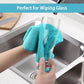 HOMEXCEL Microfiber Cleaning Cloths – 12 Pack, 11.5"x11.5" Cleaning Towels, Reusable Cleaning Rags for Home & Kitchen (Green/Blue/Yellow/Pink)