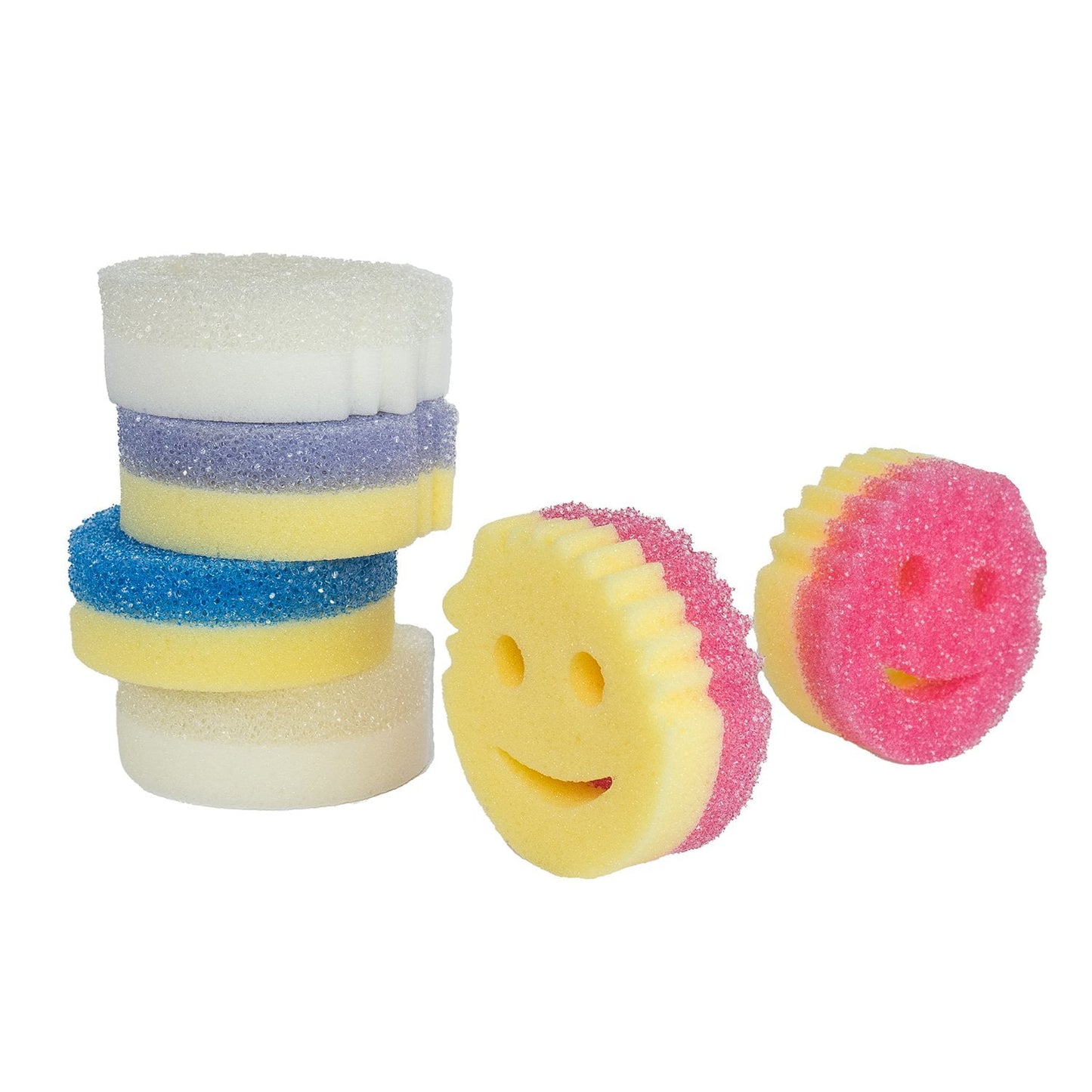 Scrub Mommy Dual‑Sided Sponges 6‑Count (Multiple Colors) – FlexTexture & ResoFoam, Scratch‑Free, Odor & Stain Resistant
