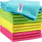 HOMEXCEL Microfiber Cleaning Cloths – 12 Pack, 11.5"x11.5" Cleaning Towels, Reusable Cleaning Rags for Home & Kitchen (Green/Blue/Yellow/Pink)