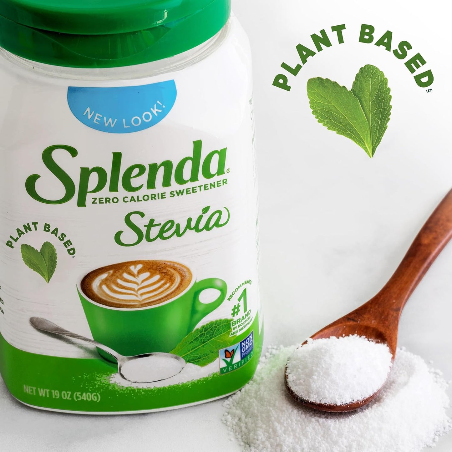 Splenda Stevia Zero Calorie Sweetener – Granulated Powder (19 oz Jar) 💚🍃