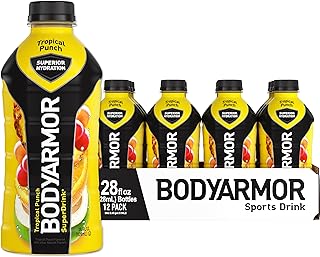 Sports Drink Sports Beverage, Tropical Punch, Coconut Water Hydration, Natural Flavor With Vitamins, Potassium-Packed Electrolytes, Perfect For Athletes, 28 Fl Oz (Pack of 12)