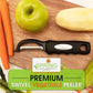 Spring Chef Premium Swivel Vegetable Peeler – Ultra Sharp Stainless Steel Blades with Soft Grip Handle, Perfect Kitchen Peeler for Potatoes, Carrots, Apples & Fruits (Black)