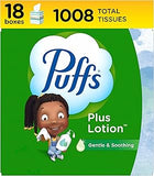 Puffs Plus Lotion with Vicks Facial Tissues, 4 Cubes, 48 Tissues per Box