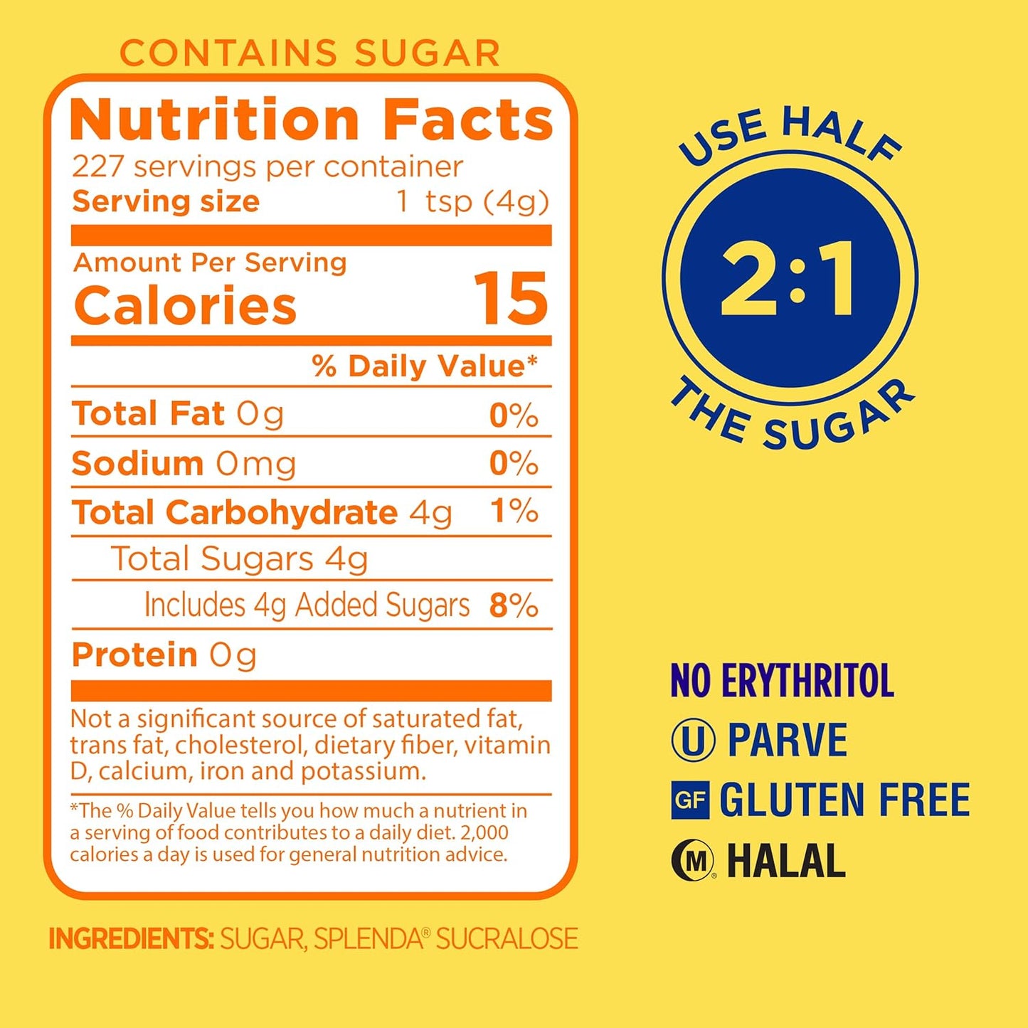 Splenda Sugar Blend – Low-Calorie Sweetener for Baking (32 oz Resealable Bag) 🍪🎂