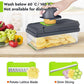 12‑in‑1 Vegetable Chopper & Food Slicer – 7 Stainless‑Steel Blades with Container, Cheese Grater & Hand Guard (Green / Grey)