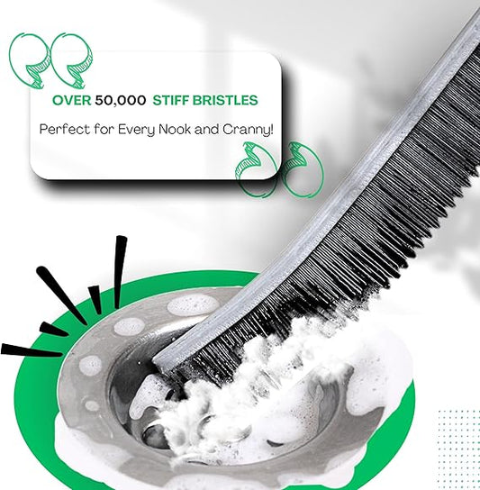 Hard Bristle Crevice Cleaning Brushes – Multifunctional Household Cleaning Tools for Tight Spaces, Bathroom & Kitchen Crevice Scrubber Set