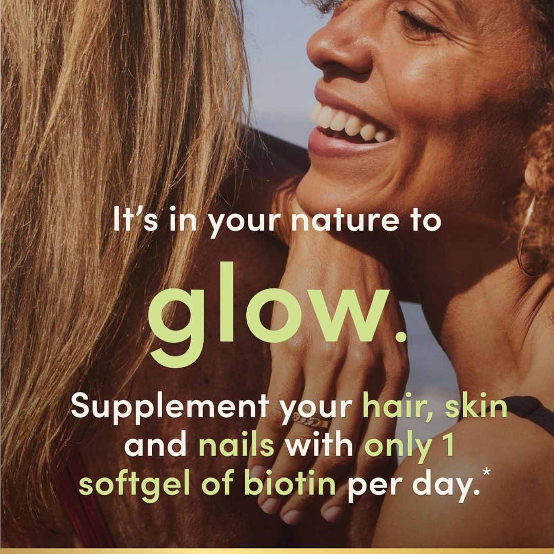 Nature’s Bounty Biotin – 10,000 mcg, Rapid Release Softgels (120 Ct)