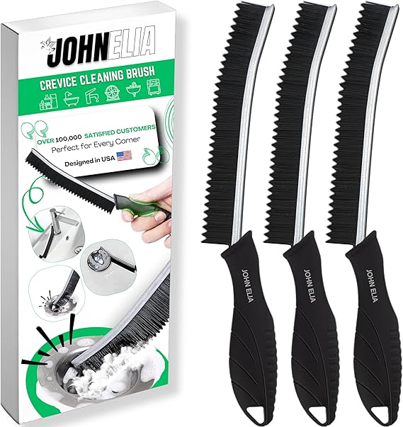 Hard Bristle Crevice Cleaning Brushes – Multifunctional Household Cleaning Tools for Tight Spaces, Bathroom & Kitchen Crevice Scrubber Set