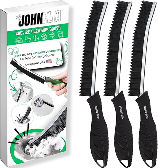 Hard Bristle Crevice Cleaning Brushes – Multifunctional Household Cleaning Tools for Tight Spaces, Bathroom & Kitchen Crevice Scrubber Set