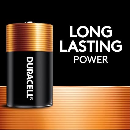 Duracell Coppertop D Batteries – 4 Pack | Reliable Long-Lasting Alkaline D Batteries for Household & Office Devices