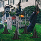 12-Pack Floating Witch Hats – Black Oxford Fabric with 328 ft Nylon Cord | Indoor/Outdoor Halloween Hanging Decor