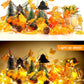 2-Pack Lighted Fall Garland, 16.4 ft (40 LED) Autumn & Thanksgiving String Lights Decor for Porch, Mantel, Friendsgiving Gift