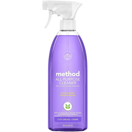 Method All-Purpose Cleaner Spray – French Lavender, Plant-Based Biodegradable Formula for Counters, Tiles & Household Surfaces – 28 fl oz (1 Pack)