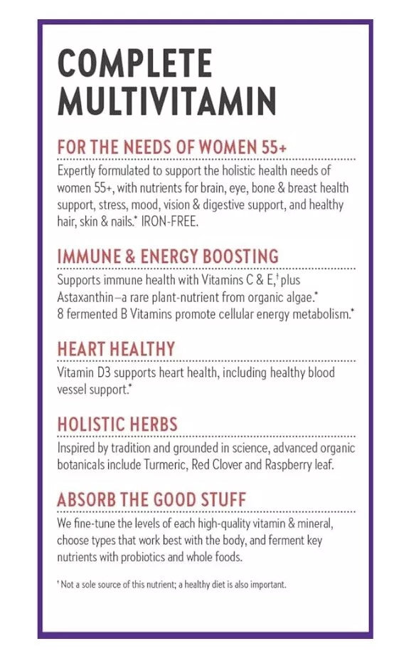 New Chapter Every Woman’s One Daily 55+ – 90‑Count Vegetarian Multivitamin for Women 55+
