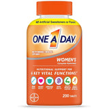 ONE A DAY Womens Complete Dsaaily Multivitamin with Vitamin A, B , C, D, and E, Calcium and Magnesium, Immune Health Support, 200 Count