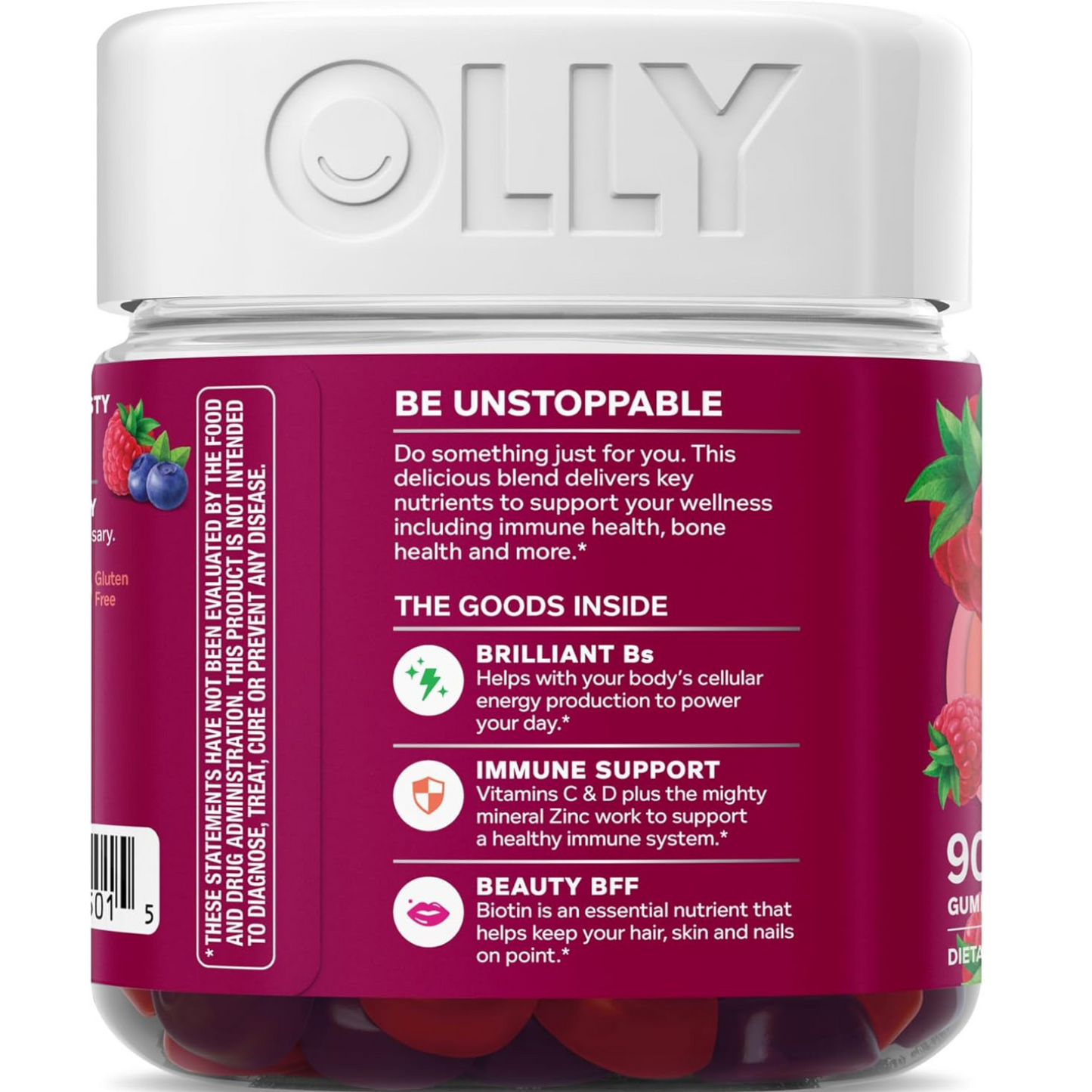 OLLY Women's Multivitamin Gummies – Blissful Berry Flavor 🍓💜