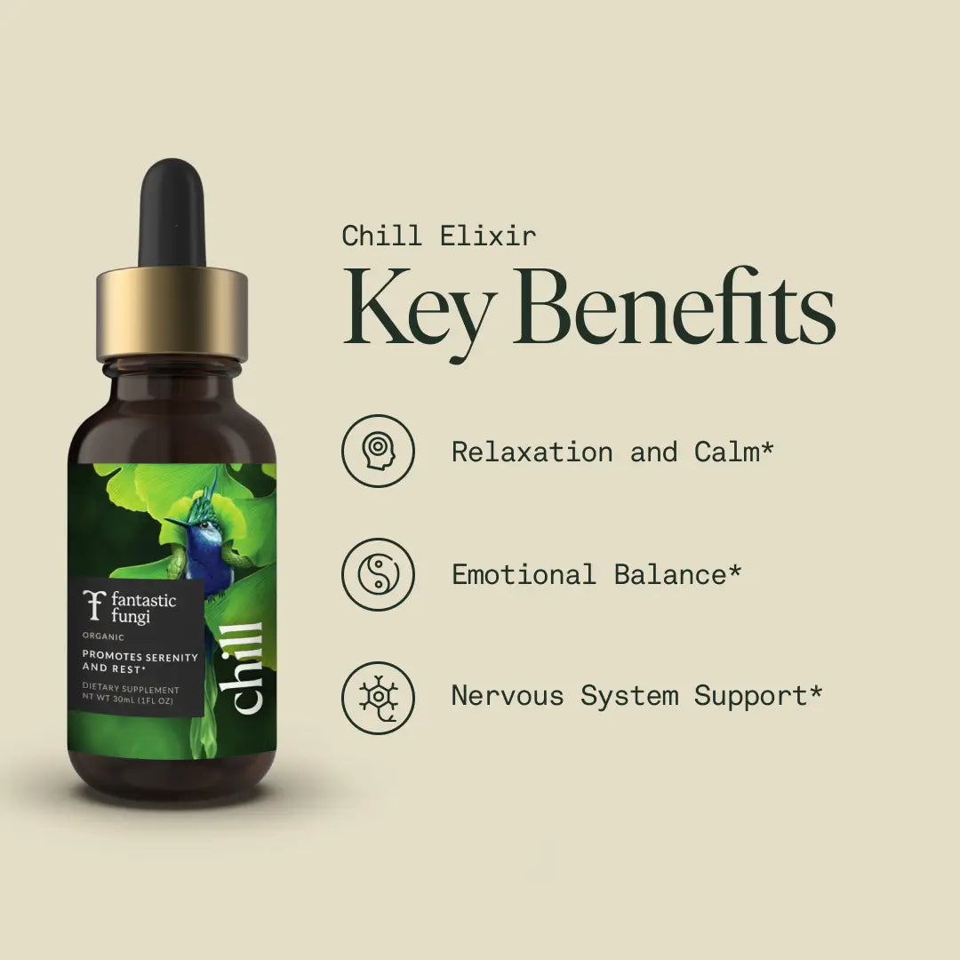 Chill Elixir | Natural Relaxation & Stress Relief Drink | Calm Focus & Restful Sleep Support 🌿