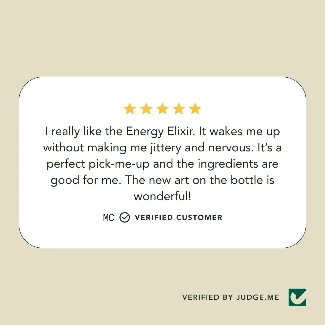 Energy Elixir | Natural Energy & Focus Drink | Adaptogens + B Vitamins + Green Tea Extract ⚡🌿