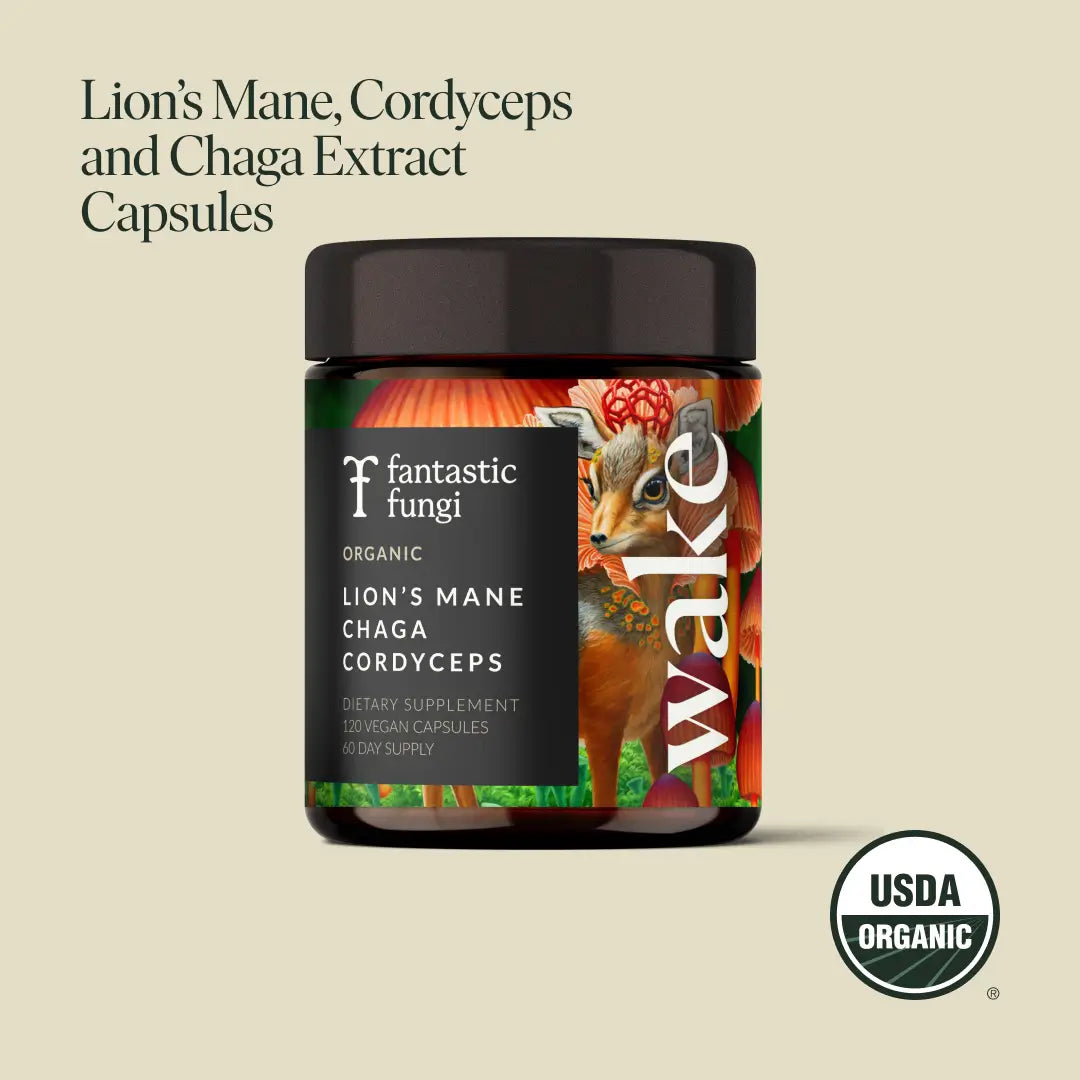 Wake Capsules | Natural Energy, Focus & Mood Support | Caffeine-Free Daily Performance Boost ⚡🌿