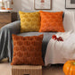 DFXSZ Fall Throw Pillow Covers 2-Pack – 18″×18″ Rustic Pumpkin & Autumn Faux Fur Wool Blend Cushion Covers for Sofa, Bedroom & Living Room Decor