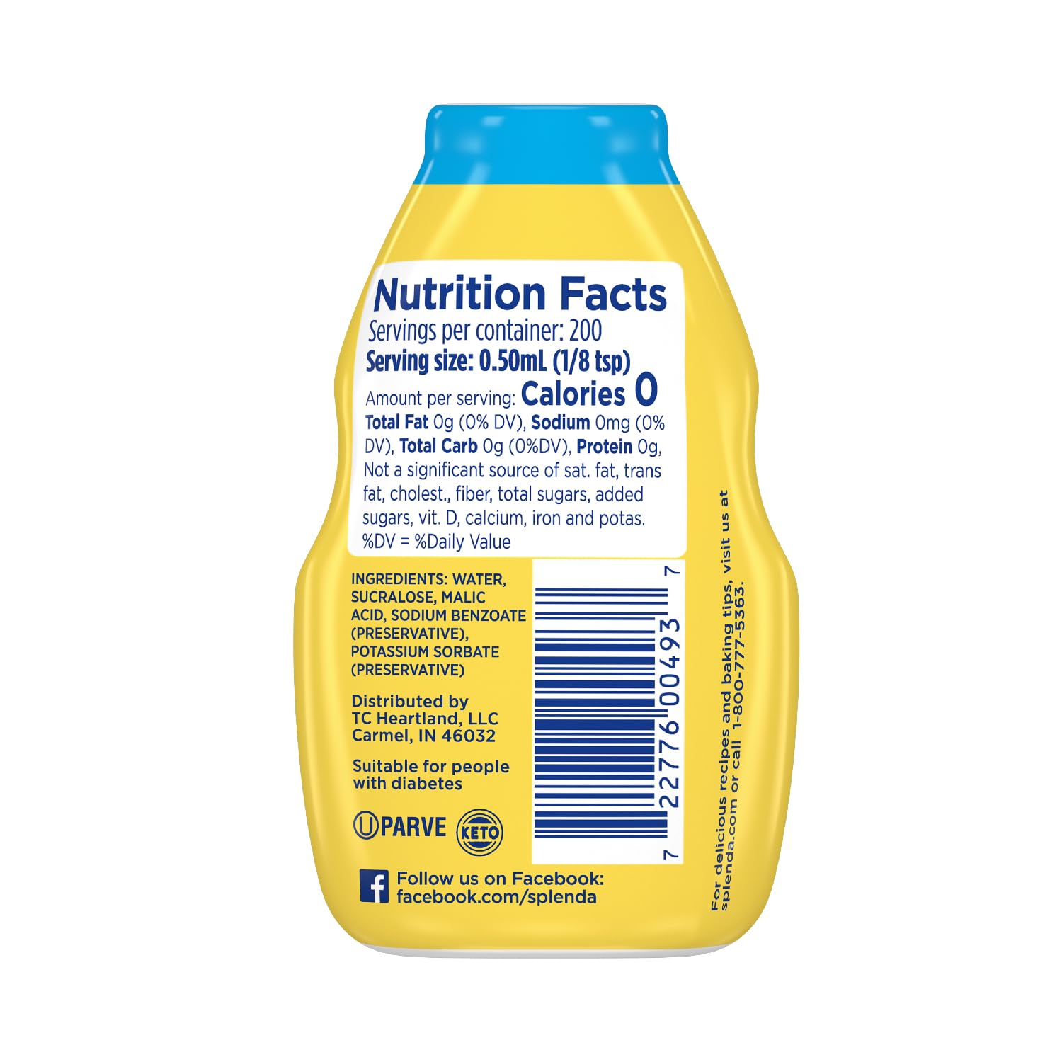 Splenda Liquid Zero Calorie Sweetener Drops – 100ml (Pack of 2) 💛💧