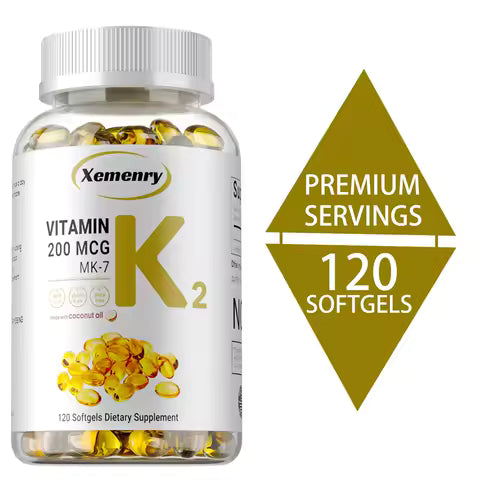 Vitamin K2 MK-7 Supplement - Supports Bone Density, Teeth, Skin, Heart Health and Immunity