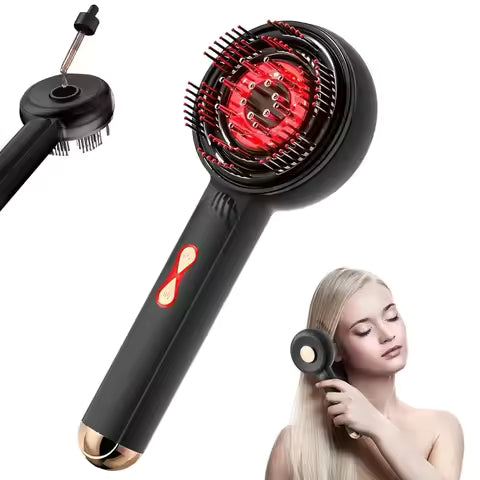 Electric Vibration Massage Comb Scalp Massage Hair Follicle Comb Scalp Oil Liquid Applicator Head Massager Hair Growth Anti Loss