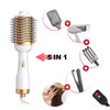 3-in-1 Hot Air Brush with Negative Ion Blow and Comb, Straight and Curl in One Hair Curler Wand