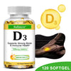 Vitamin D3 5000 IU - Supports Strong Bones & Immune Health - Gluten Free Non-GMO Vitamin D Supplement