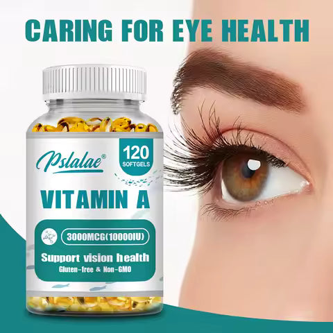 Vitamin A - Supports Vision and Cell Health, Boosts Immunity, Brightens Skin, Antioxidant Activity Supplement - 120 Capsules