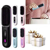 Cordless Hair Straightener Portable Straightener Brush 3 Adjustable Temp Hair Straightening Brush Anti-scald for Hair Styling