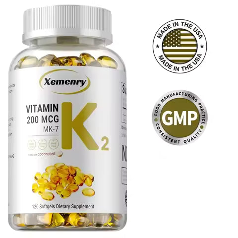 Vitamin K2 MK-7 Supplement - Supports Heart, Bone, Joint and Dental Health, Boosts Immunity, Easy To Absorb, Improves Energy