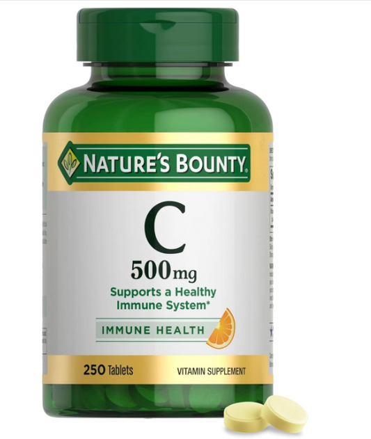Natureâ€™s Bounty Vitamin C, Supports a Healthy Immune System, Vitamin Supplement, 500mg, 250 Tablets