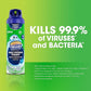 Scrubbing Bubbles Mega Shower Foamer on a green background with text about virus and bacteria killing capabilities.