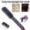 Electric Hair Straightener Brush Fast Heating Straightening Brush Hair Straightener with Anti-Scald Feature Straightener Comb