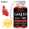 Daitea CoQ10 500mg, Supports Heart Health, Antioxidant, Energy Production, Coenzyme Q10 Dietary Supplement, 30/60/120 Capsules