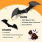 LUDILO 100-Piece 3D Bat Stickers – Halloween Wall & Window Decor, Indoor/Outdoor PVC Bat Decals