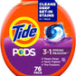 Tide PODS 3-in-1 Laundry Detergent Pacs – Spring Meadow Scent, 76-Count | HE-Compatible, Stain & Odor Fighter