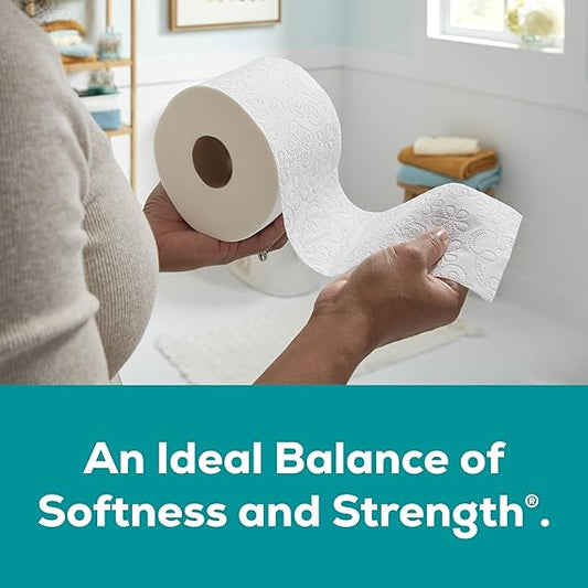 Angel Soft Toilet Paper, 16 Mega Rolls = 64 Regular Rolls – Soft & Strong 2-Ply Toilet Tissue for Everyday Comfort