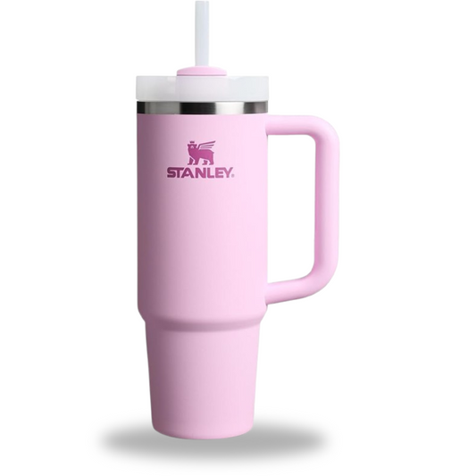 Stanley Quencher H2.0 30 oz Tumbler – Cherry Blossom Vacuum-Insulated Stainless Steel with Handle, Straw & FlowState™ 3‑Position Lid