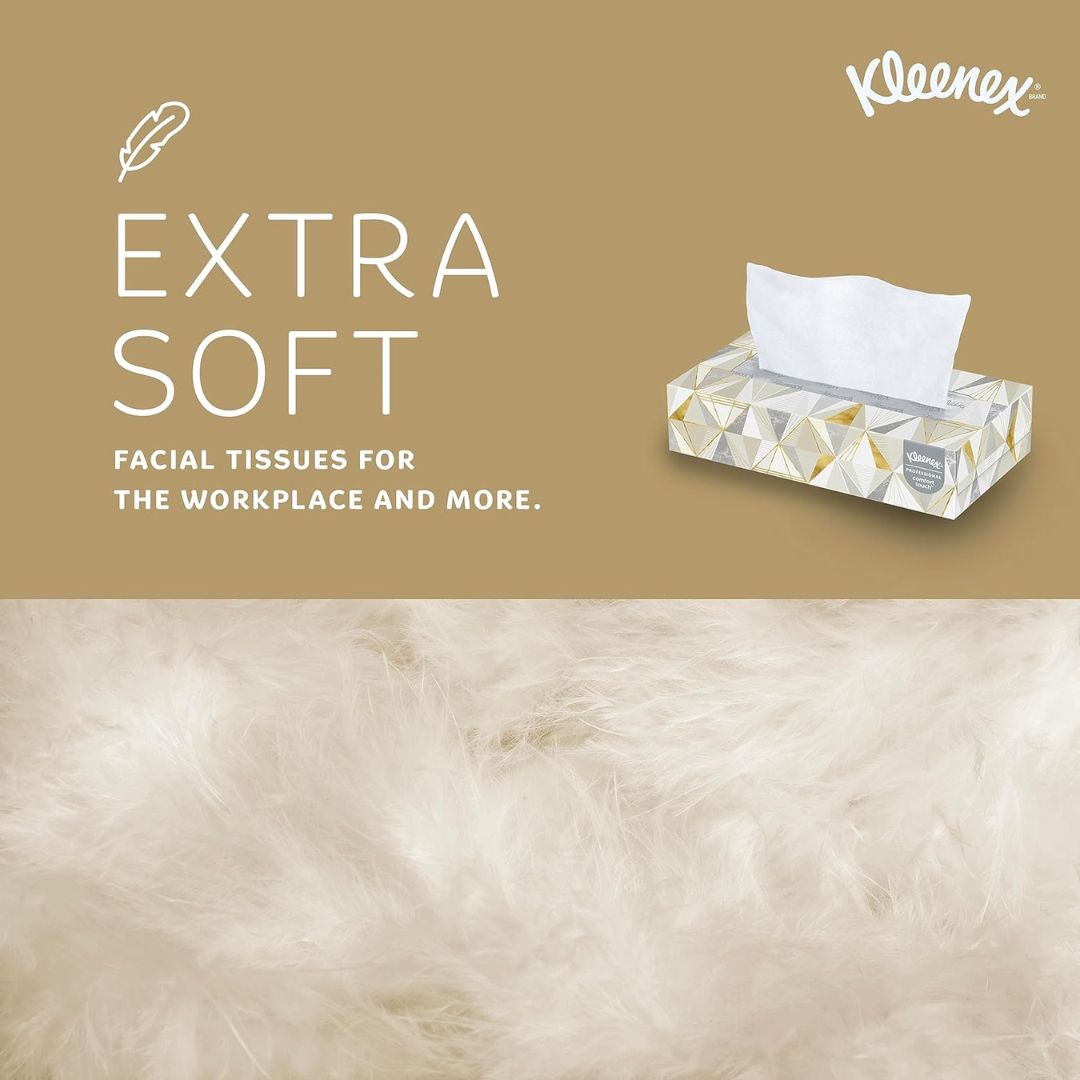Kleenex Professional Facial Tissue – Bulk Pack (48 Boxes, 6,000 Tissues)