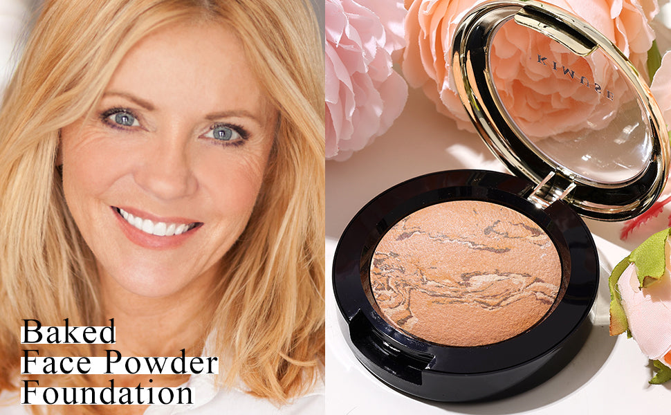 KIMUSE Baked Foundation Color Correcting Powder Foundation Natural Finish