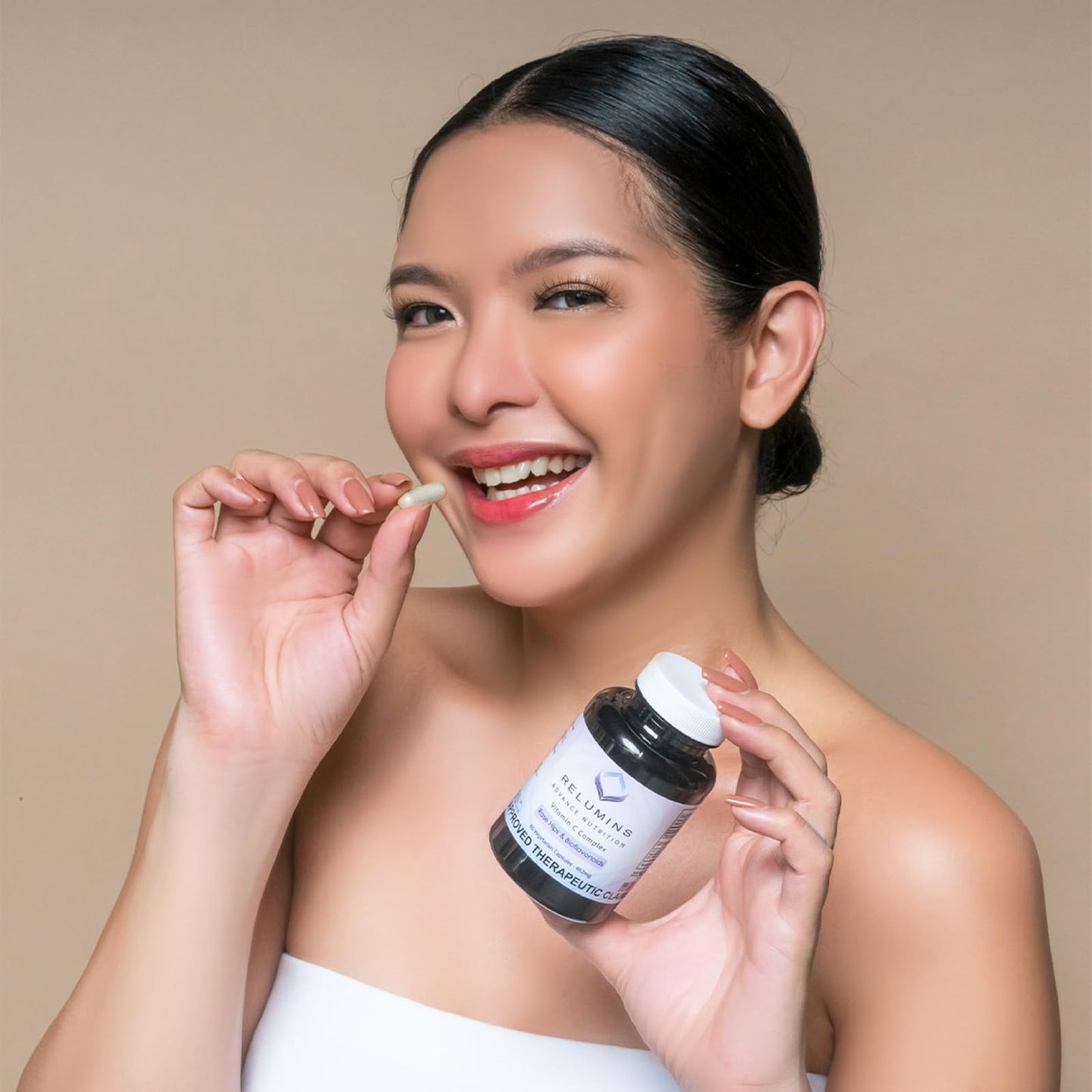 Relumins Advanced White Set – 1650 mg Glutathione Complex & Vitamin C MAX Brightening Bundle