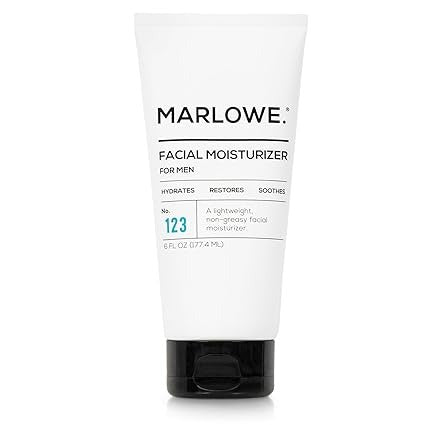 MARLOWE. No. 123 Facial Moisturizer 6 oz – Aloe Vera & Green Tea Hydrating Daily Lotion for Men & Women