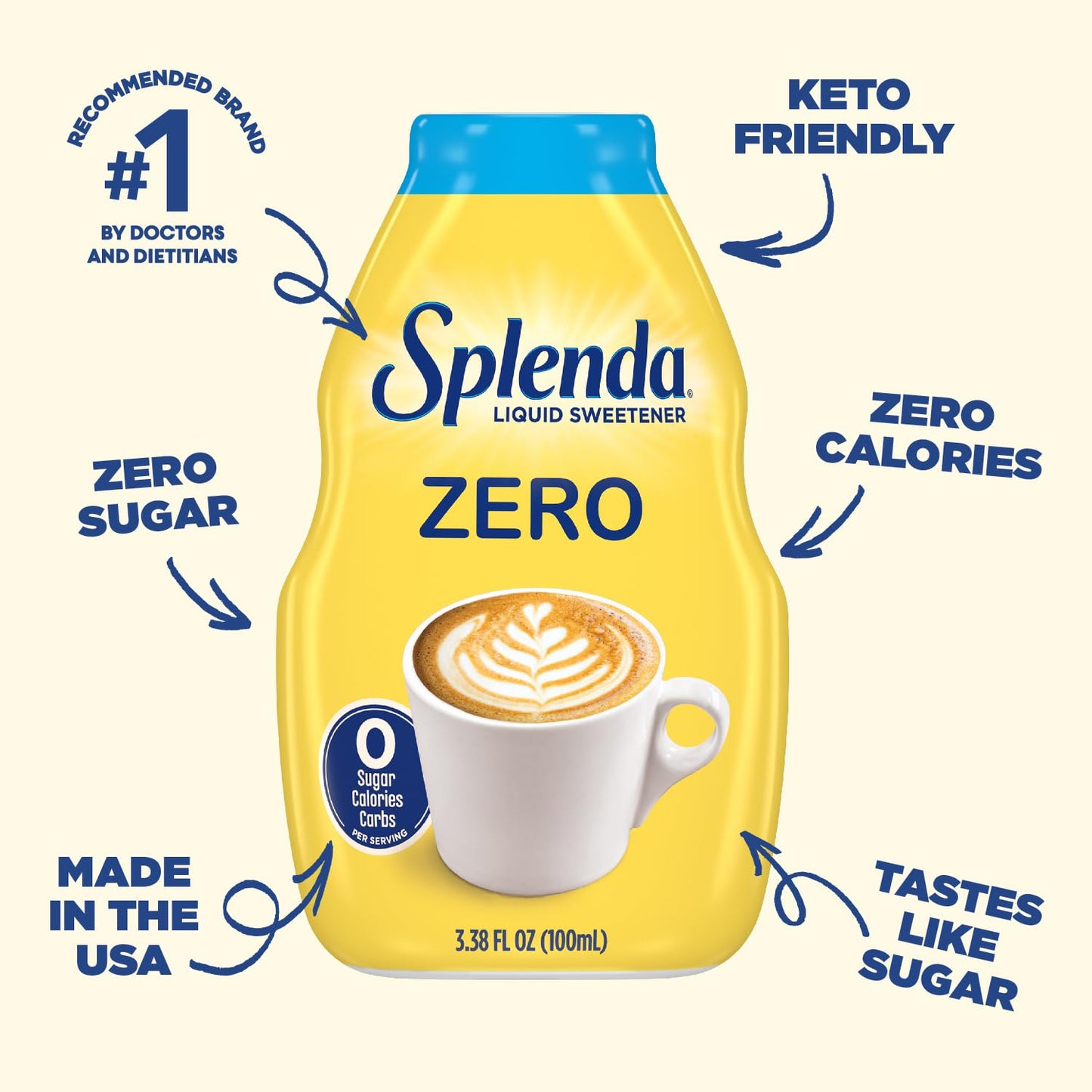 Splenda Liquid Zero Calorie Sweetener Drops – 100ml (Pack of 2) 💛💧