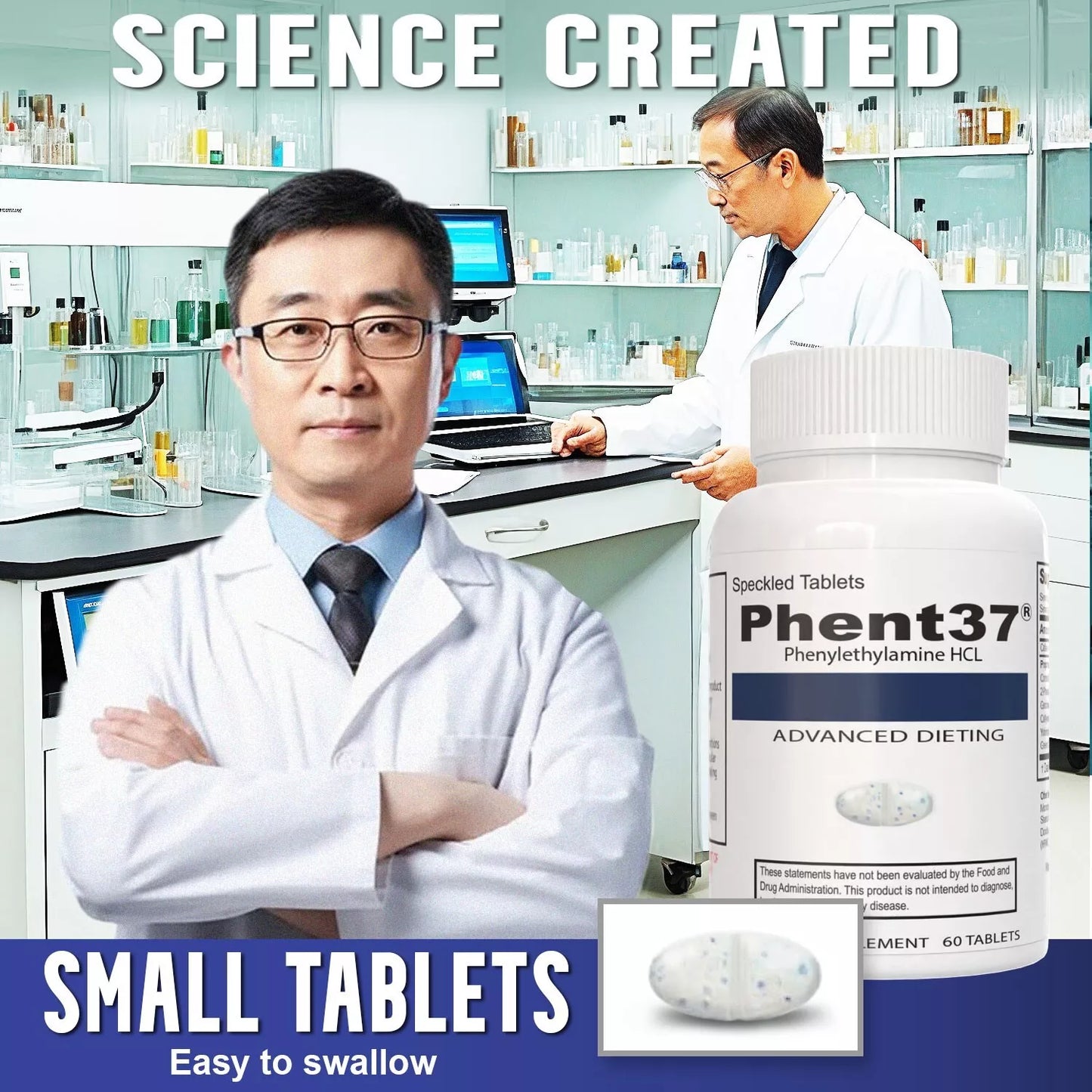 Phent37 60‑Tablet Fat Burner – Premium Phenylethylamine HCl Metabolism & Appetite Control Supplement