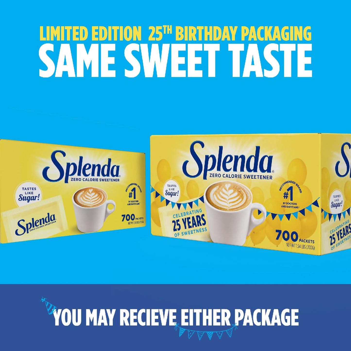 Splenda Zero Calorie Sweetener – 700 Count Packets 💛🍬